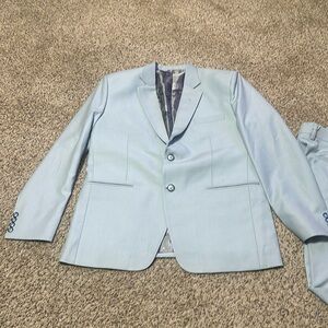 Custom-made men’s 2-piece blue suit
